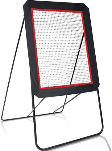 Woanger Lacrosse Rebound Targets 8 x 4 ft Large Lacrosse Bounce Back Net Ball Return Bounce Back Net Set Rebounder Bounceback Screen Pitchback Training Net for Professional and Training Supplies in Saudi Arabia