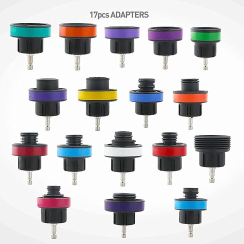 مجموعة أدوات اختبار تسرب ضغط مشعاع السيارة العالمي 28 قطعة، مجموعة أدوات اختبار تسرب خزان المياه ونظام التبريد التلقائي مع محولات in Kuwait