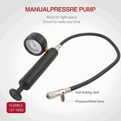 مجموعة أدوات اختبار تسرب ضغط مشعاع السيارة العالمي 28 قطعة، مجموعة أدوات اختبار تسرب خزان المياه ونظام التبريد التلقائي مع محولات in Kuwait