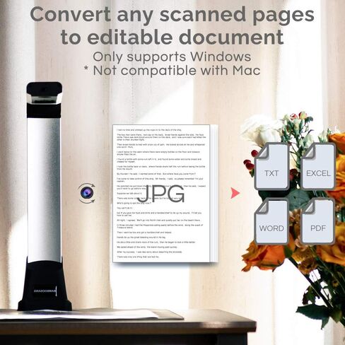 كاميرا المستندات الماسح الضوئي للمستندات المدرسية: ماسح ضوئي محمول عالي الدقة A4 متعدد اللغات OCR USB Doc Cam للمعلمين والتدريس عبر الإنترنت والتعلم عن بعد للطلاب، فقط لنظام التشغيل Windows in Kuwait