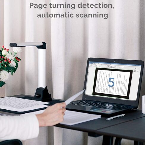 كاميرا المستندات الماسح الضوئي للمستندات المدرسية: ماسح ضوئي محمول عالي الدقة A4 متعدد اللغات OCR USB Doc Cam للمعلمين والتدريس عبر الإنترنت والتعلم عن بعد للطلاب، فقط لنظام التشغيل Windows in Kuwait