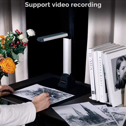 كاميرا المستندات الماسح الضوئي للمستندات المدرسية: ماسح ضوئي محمول عالي الدقة A4 متعدد اللغات OCR USB Doc Cam للمعلمين والتدريس عبر الإنترنت والتعلم عن بعد للطلاب، فقط لنظام التشغيل Windows in Kuwait