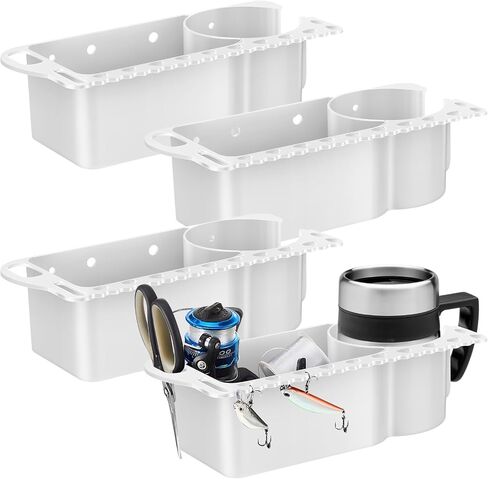 Gejoy Boat Cup Holder Boat Caddy Organizer ABS Marine Cup Holder Fishing Drink Holder Cruisin Caddy Kayak Pontoon Cabin Canoe Accessories for Drinks Beverage Phone Storage Fishing in Saudi Arabia