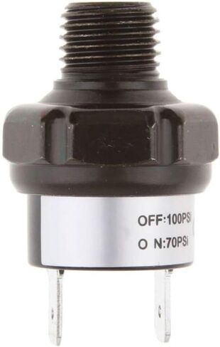 Etopar 12V Heavy Duty 70-100 PSI Pressure Control Switch Valve Air Compressor Horn Pump Car Train Regulator 1/4" NPT in Kuwait