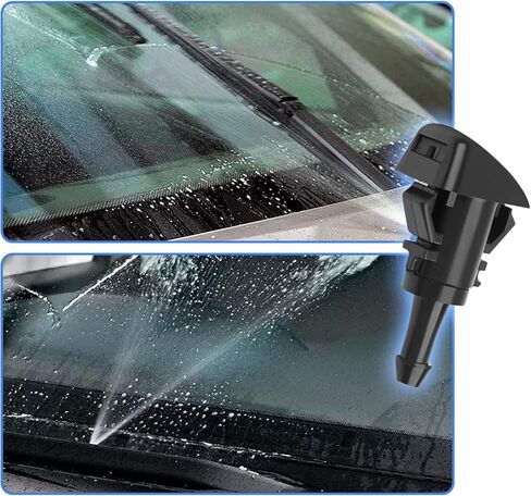 طقم خرطوم غسيل الزجاج الأمامي، خرطوم سائل غسيل 5 متر + 12 قطعة موصلات خرطوم + 2 فوهات مروحة + 2 حشيات مطاطية، توصيل مضخة مياه السيارة وفوهات فوهة غسيل الزجاج الأمامي (أسود) in Kuwait