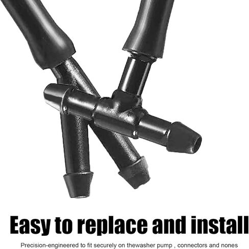 Windshield Washer Hose Kit, 4 Meter Washer Fluid Hose and 30 PCS Hose Connectors, Suitable for Most Car Windshield Fluid Tubing (Black) in Saudi Arabia