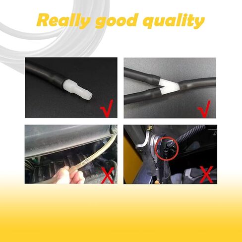 Windshield Washer Hose Kit, 4 Meter Length Hose with 12 Pcs Hose Connectors, Windshield Wiper Fluid Tube, Suitable for Most Car Windshield Washer Tubin (Black) in Kuwait
