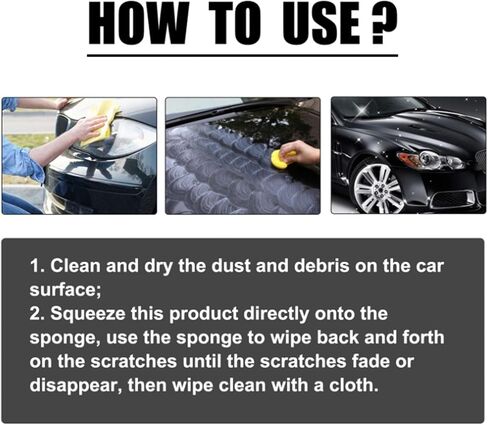 معجون إصلاح خدوش السيارة، شمع إصلاح الخدوش للسيارة، 2024 شمع تلميع معجون إصلاح خدوش السيارة الجديد، مزيل خدوش السيارة للمركبات، شمع تلميع إصلاح خدوش طلاء السيارات (قطعتان) in Kuwait