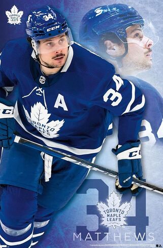 ملصق حائط من Trends International NHL Toronto Maple Leafs - Auston Matthews 21، 22.37 بوصة × 34.00 بوصة، نسخة غير مؤطرة in Saudi Arabia