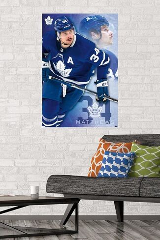 ملصق حائط من Trends International NHL Toronto Maple Leafs - Auston Matthews 21، 22.37 بوصة × 34.00 بوصة، نسخة غير مؤطرة in Saudi Arabia