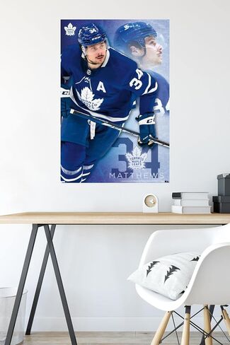 ملصق حائط من Trends International NHL Toronto Maple Leafs - Auston Matthews 21، 22.37 بوصة × 34.00 بوصة، نسخة غير مؤطرة in Saudi Arabia