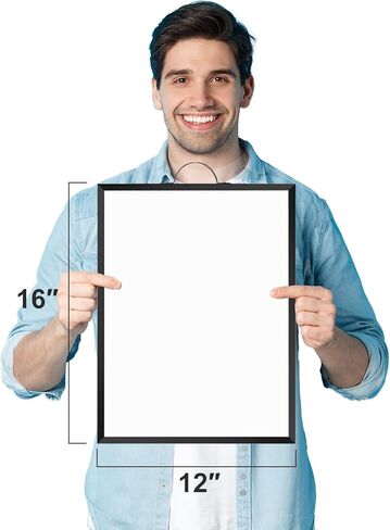 ARCOBIS لوح أبيض صغير للمسح الجاف للجدار، 12 بوصة × 16 بوصة سبورة بيضاء مغناطيسية محمولة على الوجهين، لوحة مسح جافة صغيرة معلقة للقيام بالقائمة، الرسم، المكتب المنزلي، المطبخ، المدرسة in Kuwait