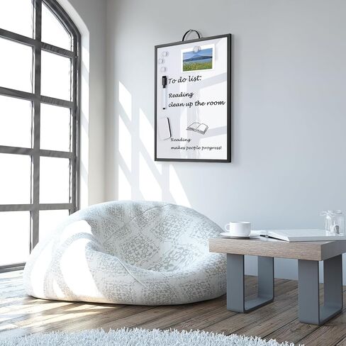 ARCOBIS لوح أبيض صغير للمسح الجاف للجدار، 12 بوصة × 16 بوصة سبورة بيضاء مغناطيسية محمولة على الوجهين، لوحة مسح جافة صغيرة معلقة للقيام بالقائمة، الرسم، المكتب المنزلي، المطبخ، المدرسة in Kuwait