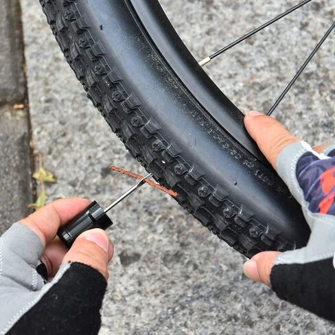 40 pcs for 2 Sizes Bike Tubeless Tire Repair Kit Strips Rope Refills Plugs 1.5 mm 3.5 mm Emergency Puncture Flat for Road Bikes Mountain Bikes in Saudi Arabia