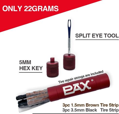 Red Mountain Bike Tubeless Tire Repair Kit, Plus 5mm Hex Key for Emergency Bicycle Repair Kit, Fix Road Bicycle Tire Punctures in Saudi Arabia