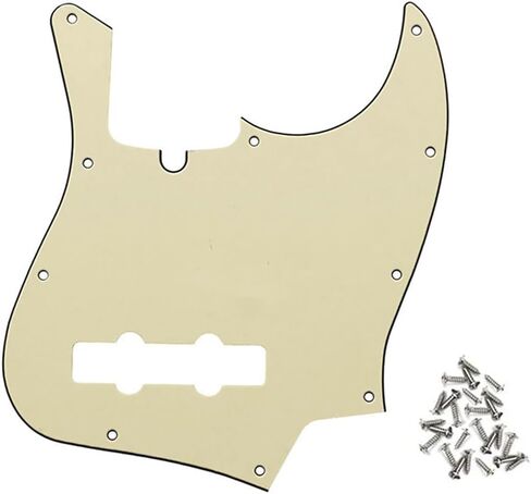 Aged Pearl Jazz Bass Pickguard 10 Hole Guitar Pickguard for 4 String Fender Jazz Bass Modern Style in Saudi Arabia