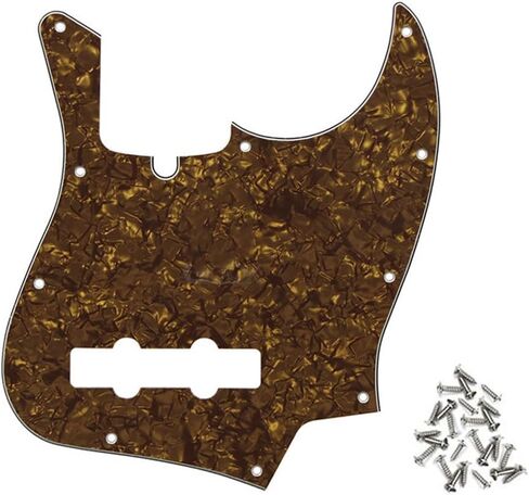 Aged Pearl Jazz Bass Pickguard 10 Hole Guitar Pickguard for 4 String Fender Jazz Bass Modern Style in Saudi Arabia