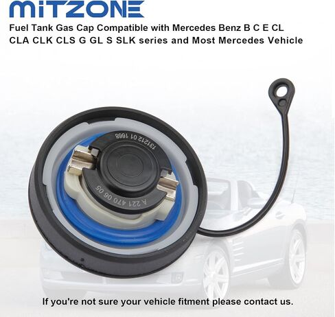غطاء غاز خزان الوقود من MITZONE متوافق مع سلسلة Mercedes Benz B C E CL CLA CLK CLS G GL S SLK ومعظم مركبات مرسيدس in Kuwait