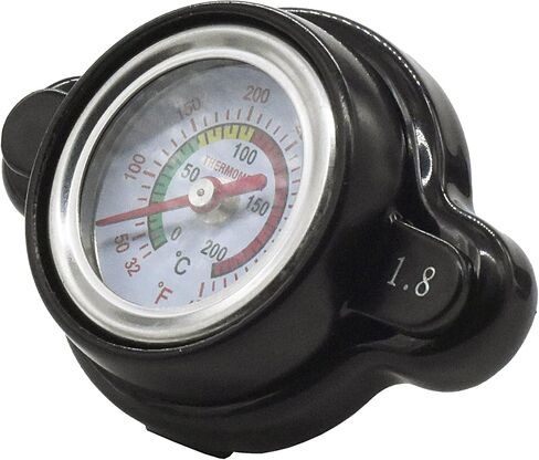 High-Pressure Radiator Cap with Thermometer Provides Fit for Honda, Kawasaki, Suzuki, Yamaha, Polaris, Husqvarna Off-Road Vehicles, KTM and More Motorcycle ATV Models 1.8 Bar, 25.6 Psi in Saudi Arabia