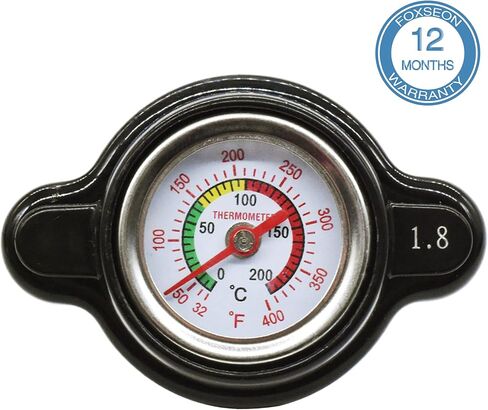 High-Pressure Radiator Cap with Thermometer Provides Fit for Honda, Kawasaki, Suzuki, Yamaha, Polaris, Husqvarna Off-Road Vehicles, KTM and More Motorcycle ATV Models 1.8 Bar, 25.6 Psi in Saudi Arabia