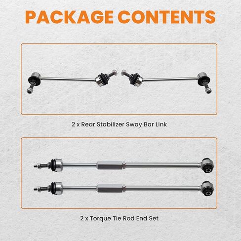 Maxpeedingrods لينكولن LS 00-06 4 قطعة قضبان ربط عزم الدوران القابلة للتعديل الخلفية شريط نهاية الروابط ل ثندربيرد 2002-2005 in Kuwait