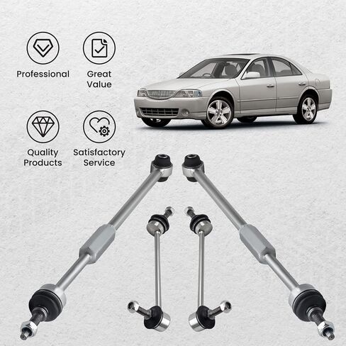 Maxpeedingrods لينكولن LS 00-06 4 قطعة قضبان ربط عزم الدوران القابلة للتعديل الخلفية شريط نهاية الروابط ل ثندربيرد 2002-2005 in Kuwait