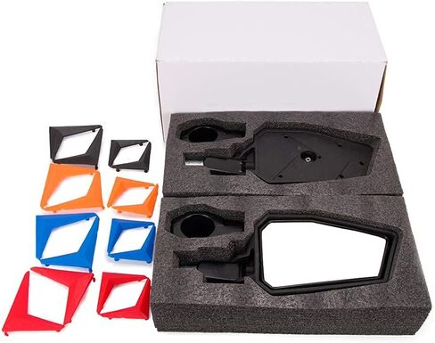 مرايا الرؤية الخلفية الجانبية DeYeShiKi UTV متوافقة مع 2008-2023 Polaris RZR 800 900 1000 XP Turbo 1.75 بوصة - 2 بوصة مشبك قضيب دوار قابل للكسر وذراع قابل للتعديل زجاج مقسى عالي التأثير ومقاوم للكسر in Kuwait