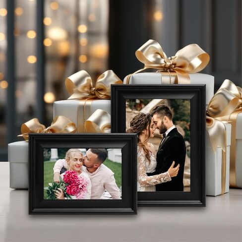 إطارات صور مقاس 5 × 7 مع زخرفة على شكل قلب، إطار صور خشبي مع زخرفة قلب قابلة للفصل لعرض الحائط والطاولة، مناسب لصور عيد الأم لمحبي النساء، أبيض in Saudi Arabia