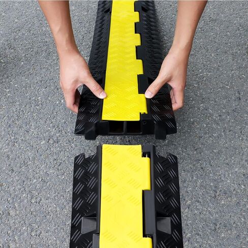 Heavy Duty Floor Cord Cover Cable Protector, Hard PVC Cord Hider Floor，Heavy Duty 12000 Lbs Load Can be Used to Hide Cables and Trip Anyway in Saudi Arabia