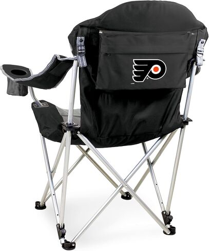 كرسي التخييم PICNIC TIME NHL Philadelphia Flyers، كرسي الشاطئ للبالغين، كرسي رياضي مع حقيبة حمل، (أسود مع لمسات رمادية) in Saudi Arabia