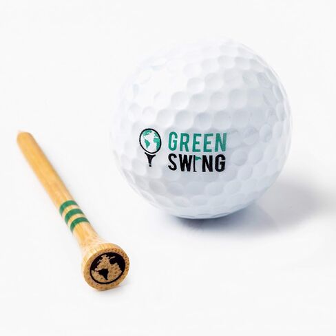 Green Swing Bamboo Golf Tees | Strong Sustainable Biodegradable | 30pcs in Saudi Arabia