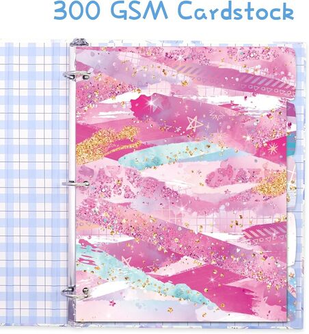 3 Ring Binder Dividers with Tabs 20 PCS Fashion Bright Color Paper Insertable Dividers in Saudi Arabia
