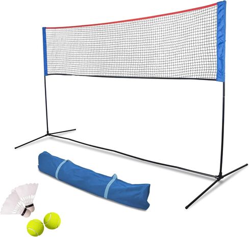 Volleyball Net,Adjustable Volleyball Training Net,Portable Volleyball Net with A Carry Bag,Regulation Size for Outdoor/Indoor Use,Blue Volleyball Practice Net,Easy to Install Sports Net in Saudi Arabia