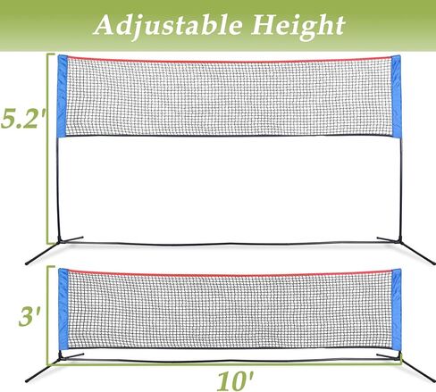 Volleyball Net,Adjustable Volleyball Training Net,Portable Volleyball Net with A Carry Bag,Regulation Size for Outdoor/Indoor Use,Blue Volleyball Practice Net,Easy to Install Sports Net in Saudi Arabia