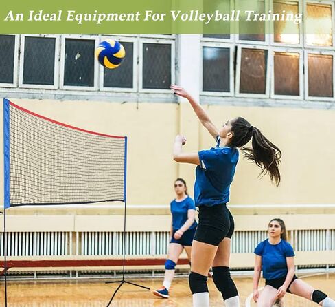 Volleyball Net,Adjustable Volleyball Training Net,Portable Volleyball Net with A Carry Bag,Regulation Size for Outdoor/Indoor Use,Blue Volleyball Practice Net,Easy to Install Sports Net in Saudi Arabia