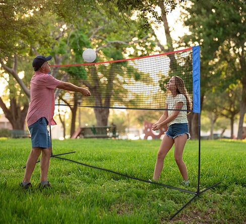 Volleyball Net,Adjustable Volleyball Training Net,Portable Volleyball Net with A Carry Bag,Regulation Size for Outdoor/Indoor Use,Blue Volleyball Practice Net,Easy to Install Sports Net in Saudi Arabia