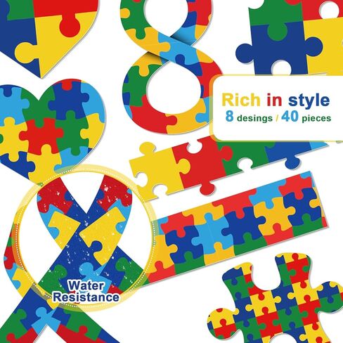 40 قطعة من ملصقات حسية للتوعية بالتوحد والهدوء والقلق وقابلة لإعادة الاستخدام، ملصقات مهدئة تعمل باللمس، قطع ألغاز، شرائط حسية لاصقة للمدرسة والمكتب والفصول الدراسية والمكتب للبالغين والمراهقين، لوازم التوتر in Kuwait