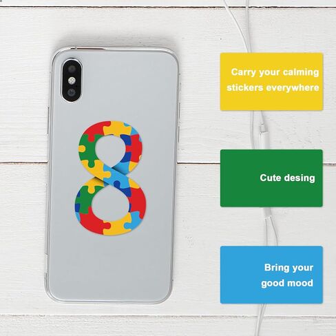 40 قطعة من ملصقات حسية للتوعية بالتوحد والهدوء والقلق وقابلة لإعادة الاستخدام، ملصقات مهدئة تعمل باللمس، قطع ألغاز، شرائط حسية لاصقة للمدرسة والمكتب والفصول الدراسية والمكتب للبالغين والمراهقين، لوازم التوتر in Kuwait