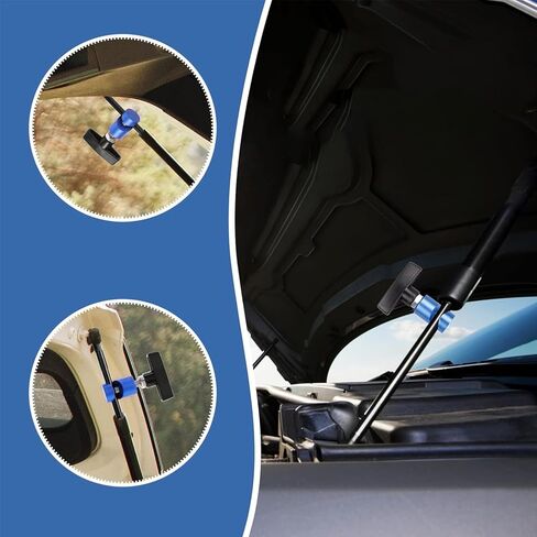 قطعتان من قضيب دعم غطاء محرك السيارة، قضيب ضغط الهواء في صندوق السيارة، أداة تثبيت عمود امتصاص الصدمات، أداة تثبيت عمود امتصاص الصدمات متعددة الأغراض، جهاز مضاد للقرص، عالمي للسيارات (أزرق) in Kuwait