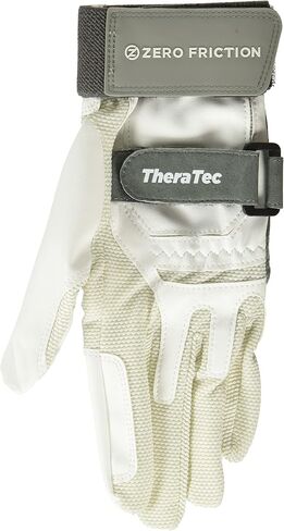 Zero Friction Men’s Compression Fit Theratec Golf Glove, Wrist Wrap, Left Hand, White in Saudi Arabia