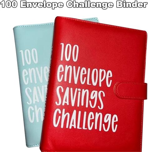100 Envelope Challenge Binder, 2023 New Savings Challenges Binder, Savings Book with Cash Envelopes, Budget Binder Planner Book for Budgeting Planner & Saving Money, Mintblue in Saudi Arabia