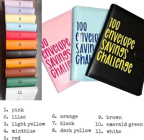 100 Envelope Challenge Binder, 2023 New Savings Challenges Binder, Savings Book with Cash Envelopes, Budget Binder Planner Book for Budgeting Planner & Saving Money, Mintblue in Saudi Arabia
