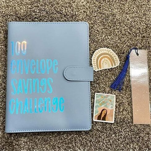 100 Envelope Challenge Binder, 2023 New Savings Challenges Binder, Savings Book with Cash Envelopes, Budget Binder Planner Book for Budgeting Planner & Saving Money, Mintblue in Saudi Arabia