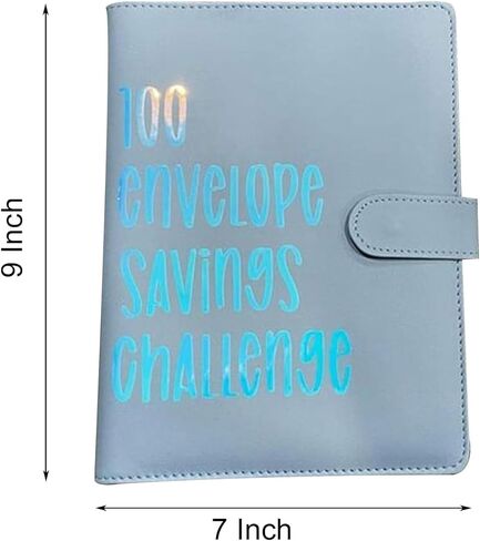 100 Envelope Challenge Binder, 2023 New Savings Challenges Binder, Savings Book with Cash Envelopes, Budget Binder Planner Book for Budgeting Planner & Saving Money, Mintblue in Saudi Arabia