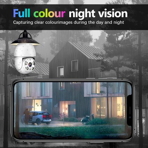 4MP Keilini Light Bulb Security Camera Outdoor Wireless Wifi Waterproof,Light Socket Security Camera 360,Home Wireless Security Cameras Audible Alarm in Saudi Arabia
