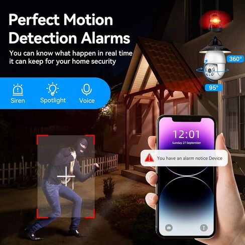 4MP Keilini Light Bulb Security Camera Outdoor Wireless Wifi Waterproof,Light Socket Security Camera 360,Home Wireless Security Cameras Audible Alarm in Saudi Arabia