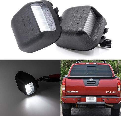 LED License Plate Lights Compatible w/ 2007-2020 Ni-ssan Frontier Titan Xterra Armada, OEM Led Number Lamps Replacement Canbus Error Free 6000K 12-SMD Xenon White Led Rear Tag Light Kit Assembly in Saudi Arabia
