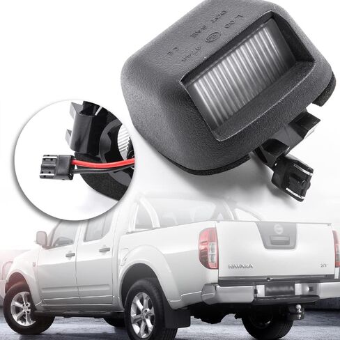 LED License Plate Lights Compatible w/ 2007-2020 Ni-ssan Frontier Titan Xterra Armada, OEM Led Number Lamps Replacement Canbus Error Free 6000K 12-SMD Xenon White Led Rear Tag Light Kit Assembly in Saudi Arabia