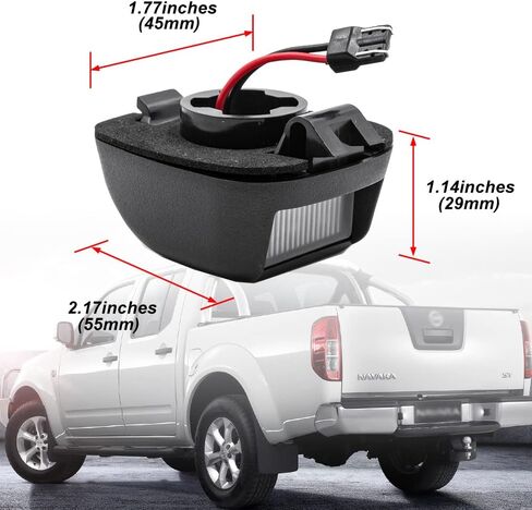 LED License Plate Lights Compatible w/ 2007-2020 Ni-ssan Frontier Titan Xterra Armada, OEM Led Number Lamps Replacement Canbus Error Free 6000K 12-SMD Xenon White Led Rear Tag Light Kit Assembly in Saudi Arabia