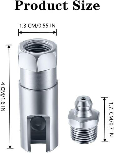 1 PCS Grease Gun Coupler Strong Grease Coupler Grease Gun Tip Push on Slotted Right Angle 90 Degree Grease Coupler with 1/8 inch NPT Threads for Farm Truck Auto Industrial Use in Kuwait